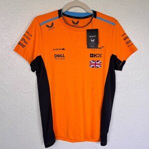 McLaren Shirt Womens 10 Racing Formula 1 Castore Lando Norris 4 F1 Tee Orange
